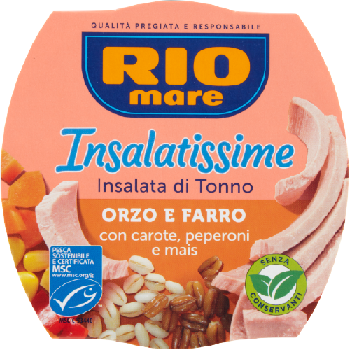 SALADE THON-ORGE-FARRO, CAROTTE, POIVRON, MAIS